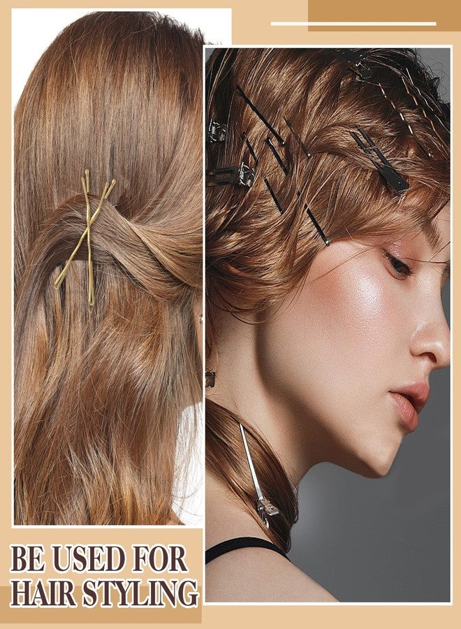 ProSuites 400 Pcs Bobby Pins Set, 2 Inch Hair Pins for Women Girls and U-Shaped Pins for Buns, 5 Colors Brown Blonde Black Styling Pins With Storage Box - Image 5